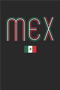 Vintage Mexico Notebook - Mexico Diary - Retro Mexican Flag Journal - Mexico Gifts