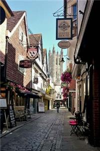 Narrow Road with a View of Canterbury Cathedral in Kent, England Journal