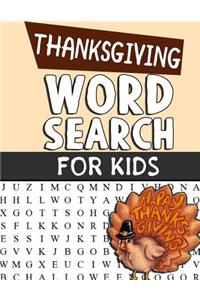 Thanksgiving Word Search For Kids