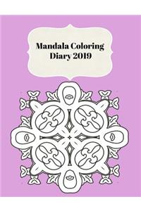 Mandala Coloring Diary 2019