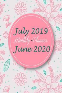 July 2019-June 2020 Monthly Planner