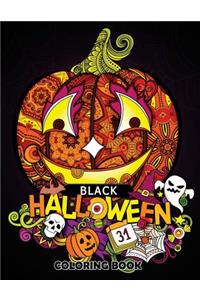 Black Halloween Coloring book