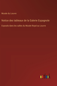Notice des tableaux de la Galerie Espagnole