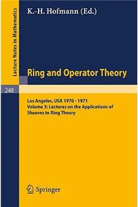 Tulane University Ring and Operator Theory Year, 1970-1971