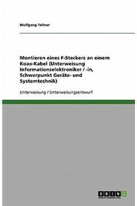 Montieren eines F-Steckers an einem Koax-Kabel (Unterweisung Informationselektroniker / -in, Schwerpunkt Geräte- und Systemtechnik)