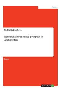 Research about peace prospect in Afghanistan