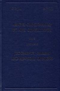 Judgments, orders and advisory opinions