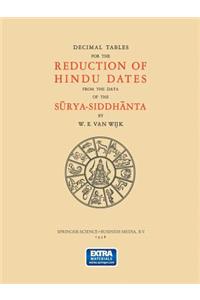 Decimal Tables for the Reduction of Hindu Dates from the Data of the Surya-Siddhanta