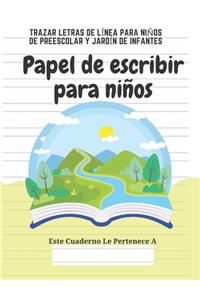 Papel de escribir para niños