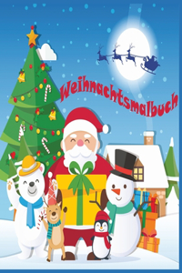 Weihnachtsmalbuch: Weihnachten Malbuch für Kinder ab 8 Jahren, mit tollen und einfachen weihnachtlichen Motiven, mit Nikolaus, Geschenk für Kleinkinder