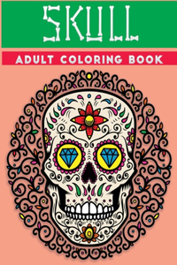 skull adult coloring book