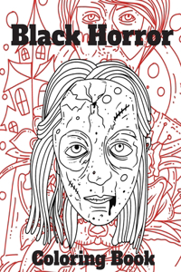 Black Horror Coloring Book