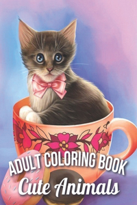 Adult Coloring Book Cute Animals