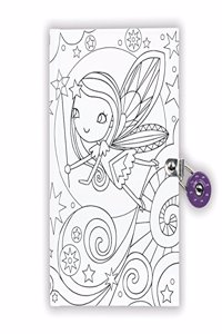 Fairy Color-In Locked Diary