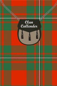 Clan Callender Tartan Journal/Notebook