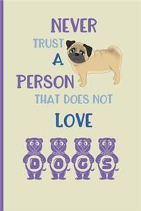 Never trust a person that does not love dogs