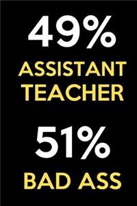 49 Percent Assistant Teacher 51 Percent Bad Ass