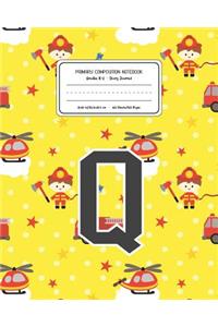 Primary Composition Notebook Grades K-2 Story Journal Q