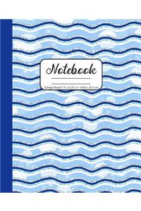 Notebook College Ruled 7.5 x 9.25 in / 19.05 x 23.5 cm