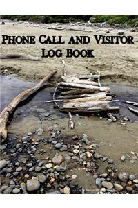 Phone Call Log Book: Messages and memos from telephone calls, voice mail or drop by visitors and customers / 400 messages, 8.5" x 11", 4 records per page, 100 pages