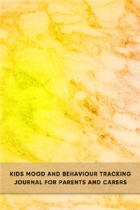 Kids mood and behaviour tracking journal for parents and carers