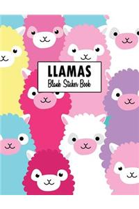Llamas Blank Sticker Book