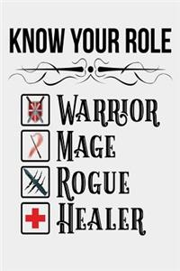 Know Your Role Warrior Mage Rogue Healer