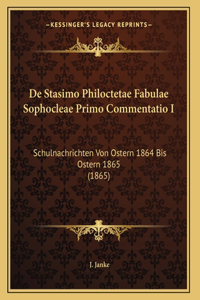 De Stasimo Philoctetae Fabulae Sophocleae Primo Commentatio I