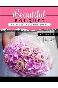 Beautiful Bouquet Grayscale Coloring Book Vol.3