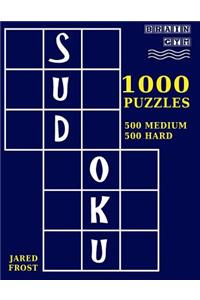 1,000 Sudoku Puzzles, 500 Medium and 500 Hard: A Brain Gym Series Sudoku Puzzle Book