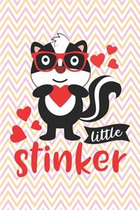 Little Stinker Lovely Skunk - Cute Funny Valentine Gift Notebook