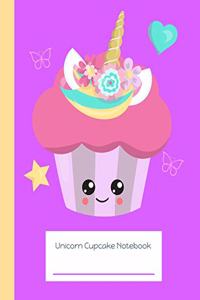 Unicorn Cupcake Notebook: Cool Composition Notebook Journal for Kids