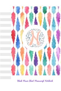 N Blank Music Sheet Manuscript Notebook