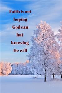 Faith is not hoping God can but knowing He will