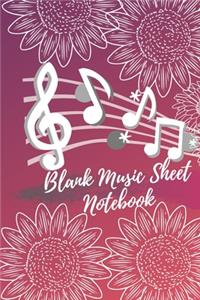 Blank Music Sheet Notebook