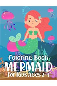 Mermaid Coloring Book for Kids Ages 2-4