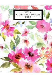 Work Attendance Register Book
