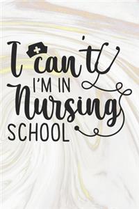 I Can't I'm In Nursing School
