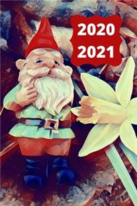 Red Hat Garden Lawn Gnome Fantasy Lover's Dated Weekly 2 year Calendar Planner Gift Book
