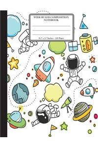 Wide Ruled Composition Notebook. 8.5