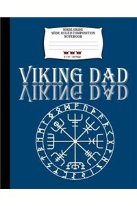 Norse Viking, Wide Ruled Composition Notebook. 8x 10. 120 Pages