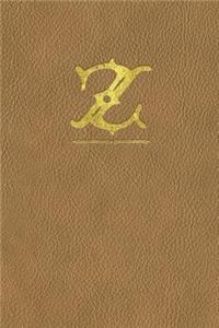 Leather Look Journal with Monogram Initial