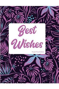 Best Wishes Purple Floral Edition