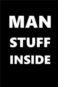 Man Stuff Inside Journal For Men White Font On Black Design