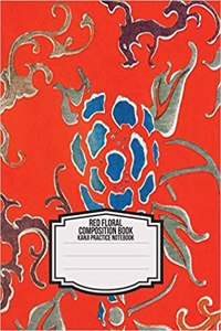 Red Floral Composition Book