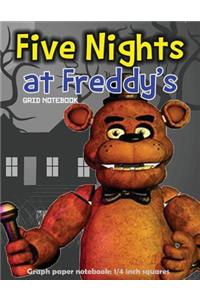 Five Nights at Freddy's Grid Notebook Graph Paper Notebook: 1/4 Inch Squares