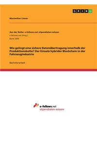 Wie gelingt eine sichere Datenübertragung innerhalb der Produktionskette? Der Einsatz hybrider Blockchain in der Fahrzeugindustrie