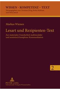 Lesart Und Rezipienten-Text