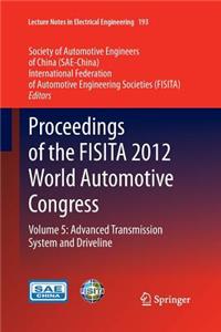 Proceedings of the Fisita 2012 World Automotive Congress