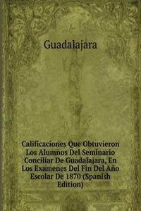 Calificaciones Que Obtuvieron Los Alumnos Del Seminario Conciliar De Guadalajara, En Los Examenes Del Fin Del Ano Escolar De 1870 (Spanish Edition)